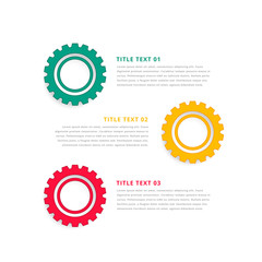 infographic theme design with gear symbols
