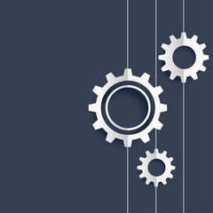 abstract gears background with text space