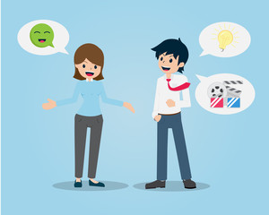 Salary Man 01 Talking with Colleagues 02