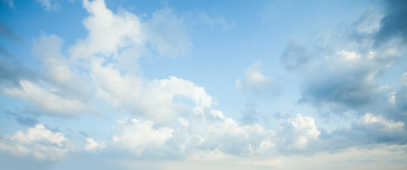 Blue sky clouds background. Beautiful landscape with clouds on sky - Powered by Adobe