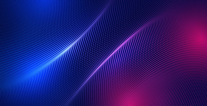 abstract particles background with light effect