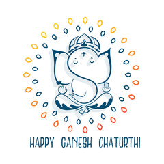 happy ganesh chaturthi festival greeting background