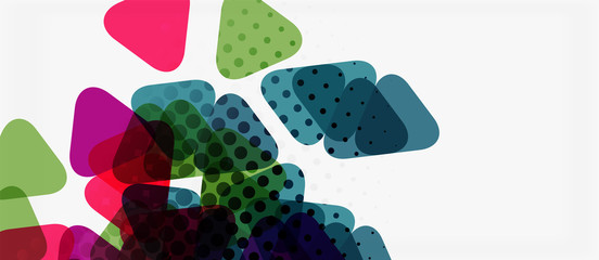 Vector triangle geometric abstract composition background. Retro vector illustration. Ornament illustration