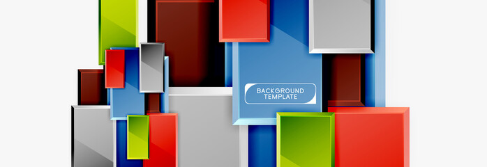 Abstract square composition for background, banner or logo