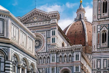 Foto op Plexiglas Firenze Florence Duomo, Italië. Kathedraal van Santa Maria del Fiore (Basiliek van Heilige Maria van de Bloem). Stad in de dag