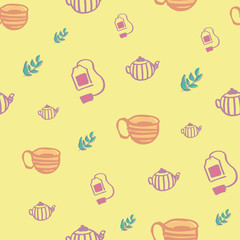 tea seamless repeat pattern design