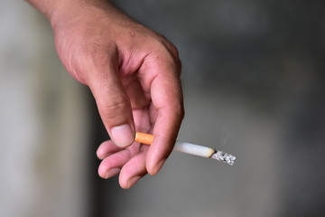 hand with cigarette