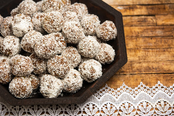 Homemade cookies with coconut grains
