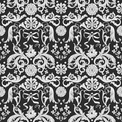 Golden baroque rich luxury pattern