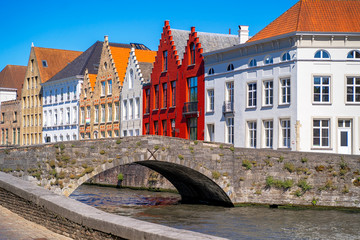 Beautiful city Bruges (Brugge) old town in Belgium, Europe