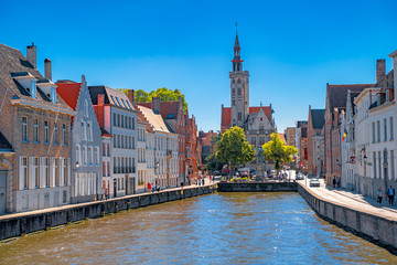 Beautiful city Bruges (Brugge) old town in Belgium, Europe