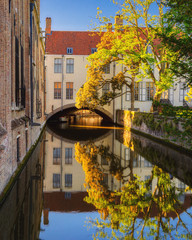 Beautiful city Bruges (Brugge) old town in Belgium, Europe
