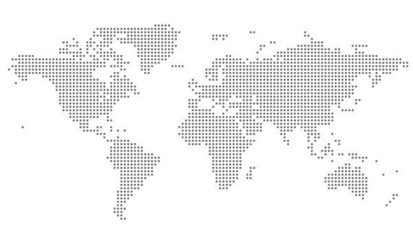 Dotted World Map - grey