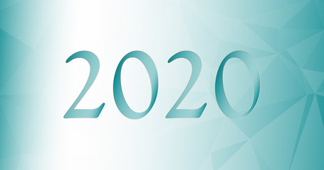 New year 2020 card idea, copy space