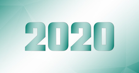 Layout 2020 year vector illustration, copy space