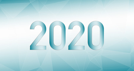 2020 calendar card background, new year vector illustration