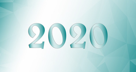 2020 New Year wishes card concept copy space