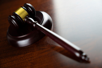 Gavel. Law, auction and business concept.  