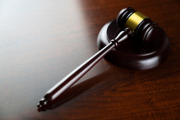 Gavel. Law, auction and business concept.  