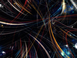 abstract chaotic fractal background 3D rendering illustration