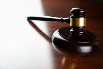 Gavel. Law, auction and business concept.  