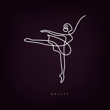 Creative Ballet Logo Design. Vector Image.