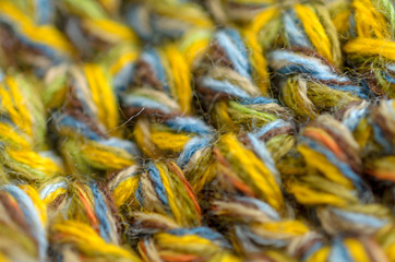 Crocheted or knitted Texture Close up. Fabric background