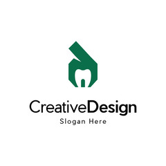 Dental logo template, Dental Clinic Logo Tooth abstract design vector template negative space