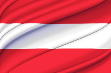 Austria waving flag illustration.
