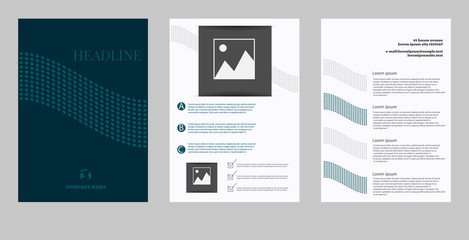 Vector illustration of the editable layout of A4 format cover mockups design templates  eps 10