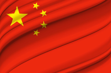 China waving flag illustration.