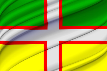 Drapeau Du Saguenay-Lac-Saint-Jean waving flag illustration.