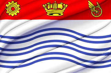 Flag Of Barrie waving flag illustration.