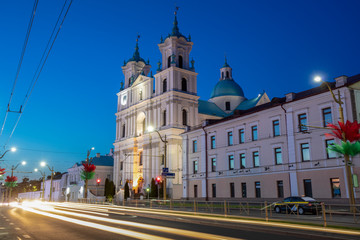 Fototapeta na wymiar St. Francis Xavier Cathedral in Grodno