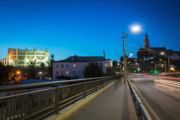 Fototapeta na wymiar Panorama of Grodno at night