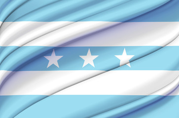 Guayas waving flag illustration.