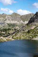 Reflection at the lake in the circuit of Lake Pessons, Andorra.