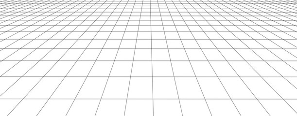 Perspective grid background. Abstract vector wireframe landscape. Abstract mesh background. Vector illustration.