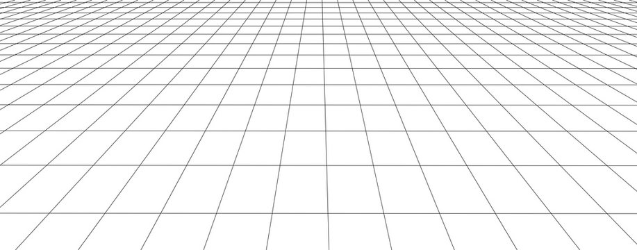 Perspective grid background. Abstract vector wireframe landscape. Abstract mesh background. Vector illustration.