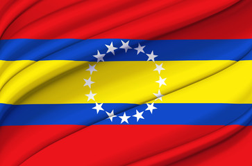 Loja waving flag illustration.