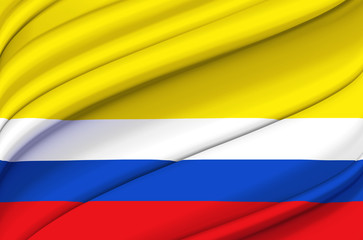 Napo waving flag illustration.