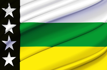 Orellana waving flag illustration.