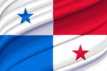 Panama waving flag illustration.