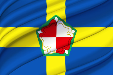 Pembrokeshire waving flag illustration.