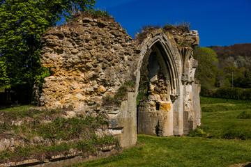 Hailes Abbey. Ruined Sistercian Abbey in the English Cotswolds