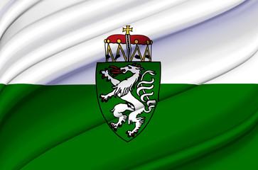 Styria waving flag illustration.
