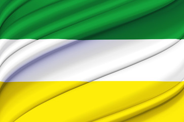 Sucumbios waving flag illustration.