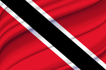 Trinidad And Tobago waving flag illustration.