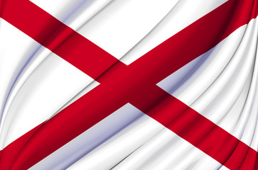 Alabama waving flag illustration.