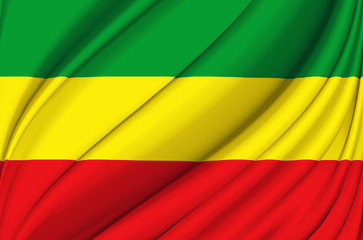 Carchi waving flag illustration.